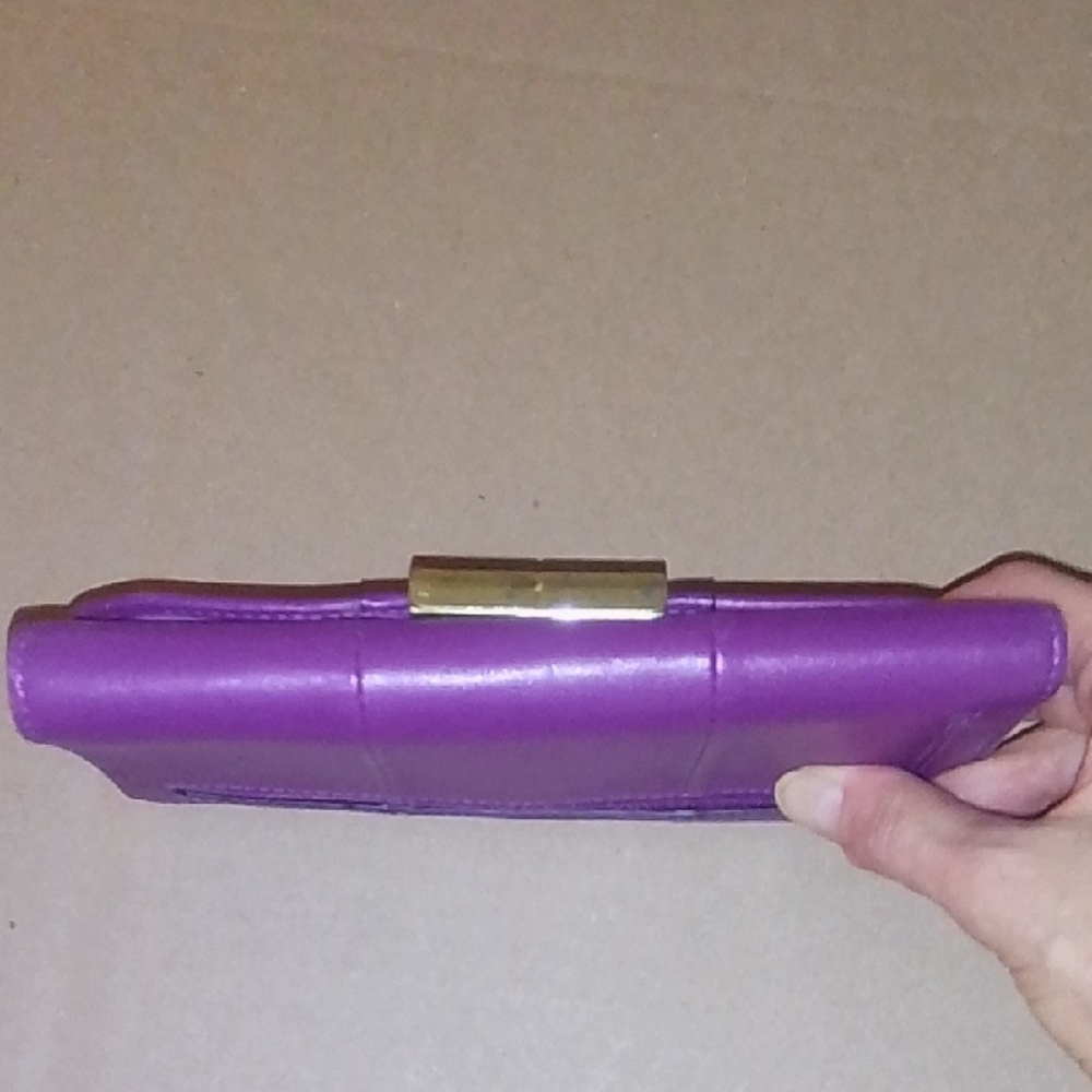 Coach Purple Leather Wallet - Picture 6 of 8